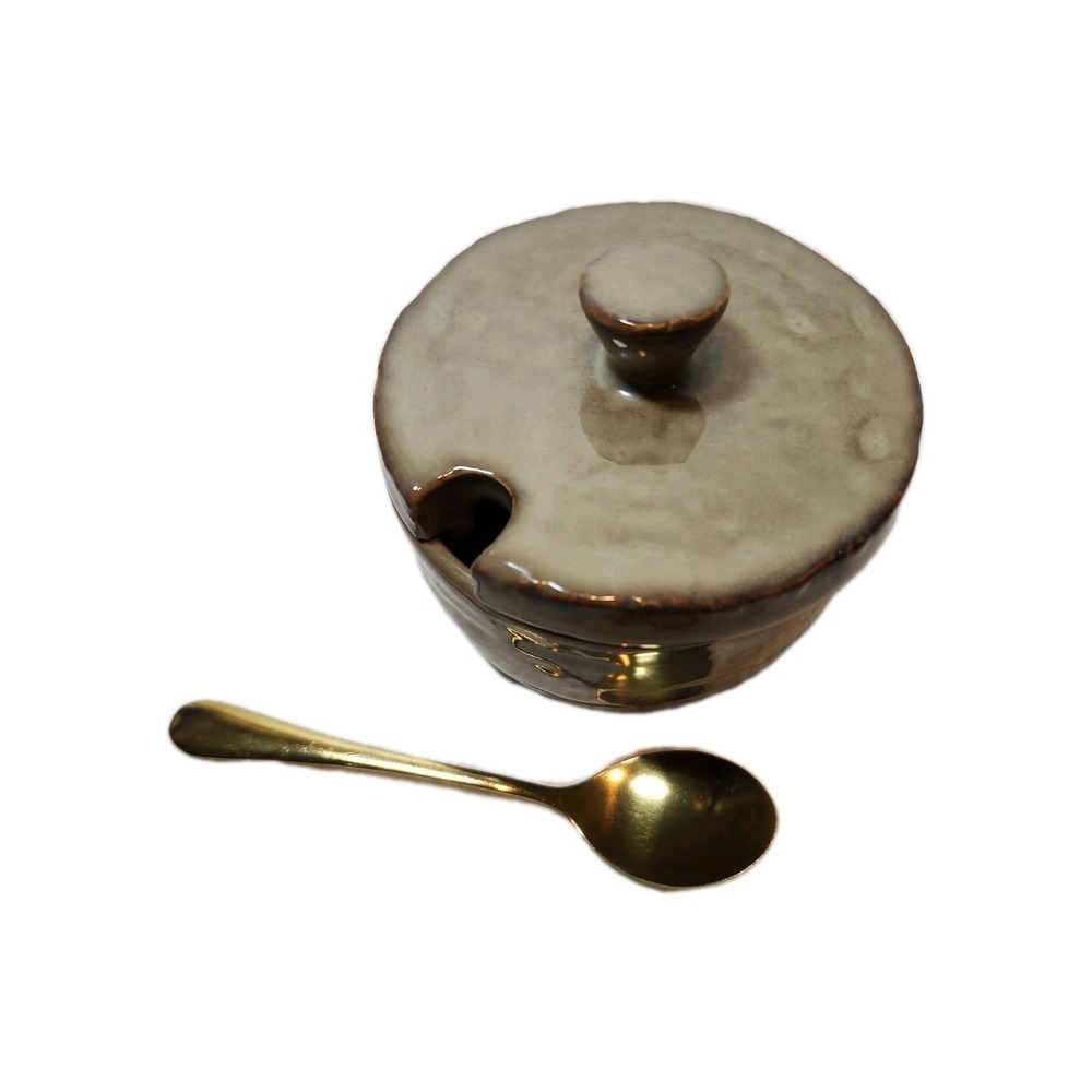 Cravings by Chrissy Teigen Stoneware Sugar Bowl With Gold Tone Spoon